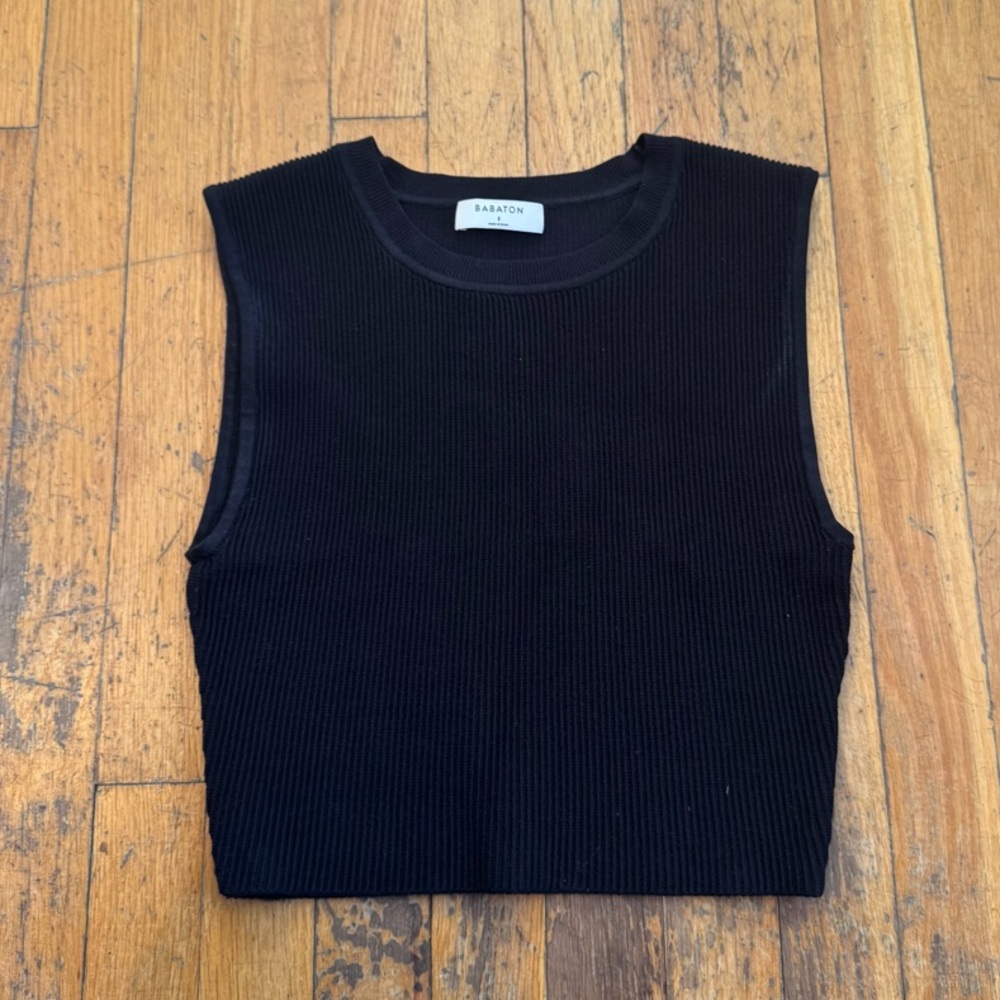 Aritzia Babaton Pia Sculpt Knit Muscle Tank Top